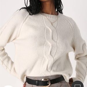 Chunky white sweater